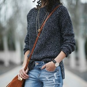 Everlane Chunky Charcoal Knit Sweater